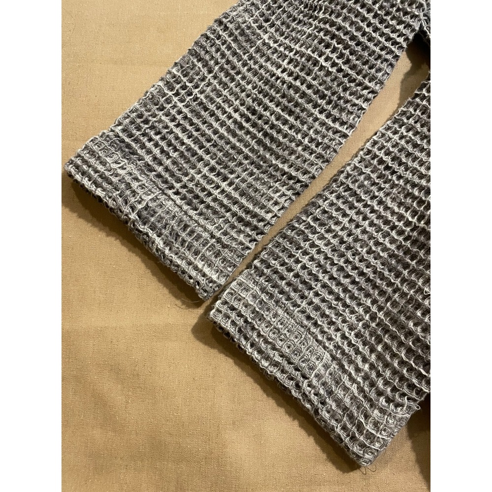 Parachute Waffle Robe Size Medium Gray Pockets 100% Cotton Loungewear Cozy - Picture 7 of 9